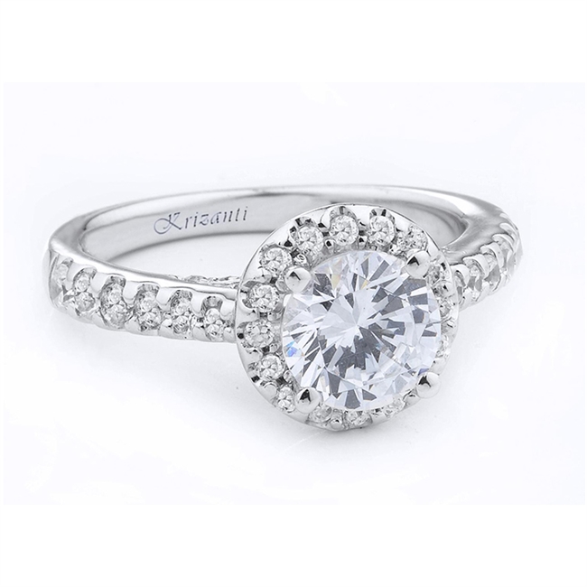 18KW ENGAGEMENT RING 0.78CT